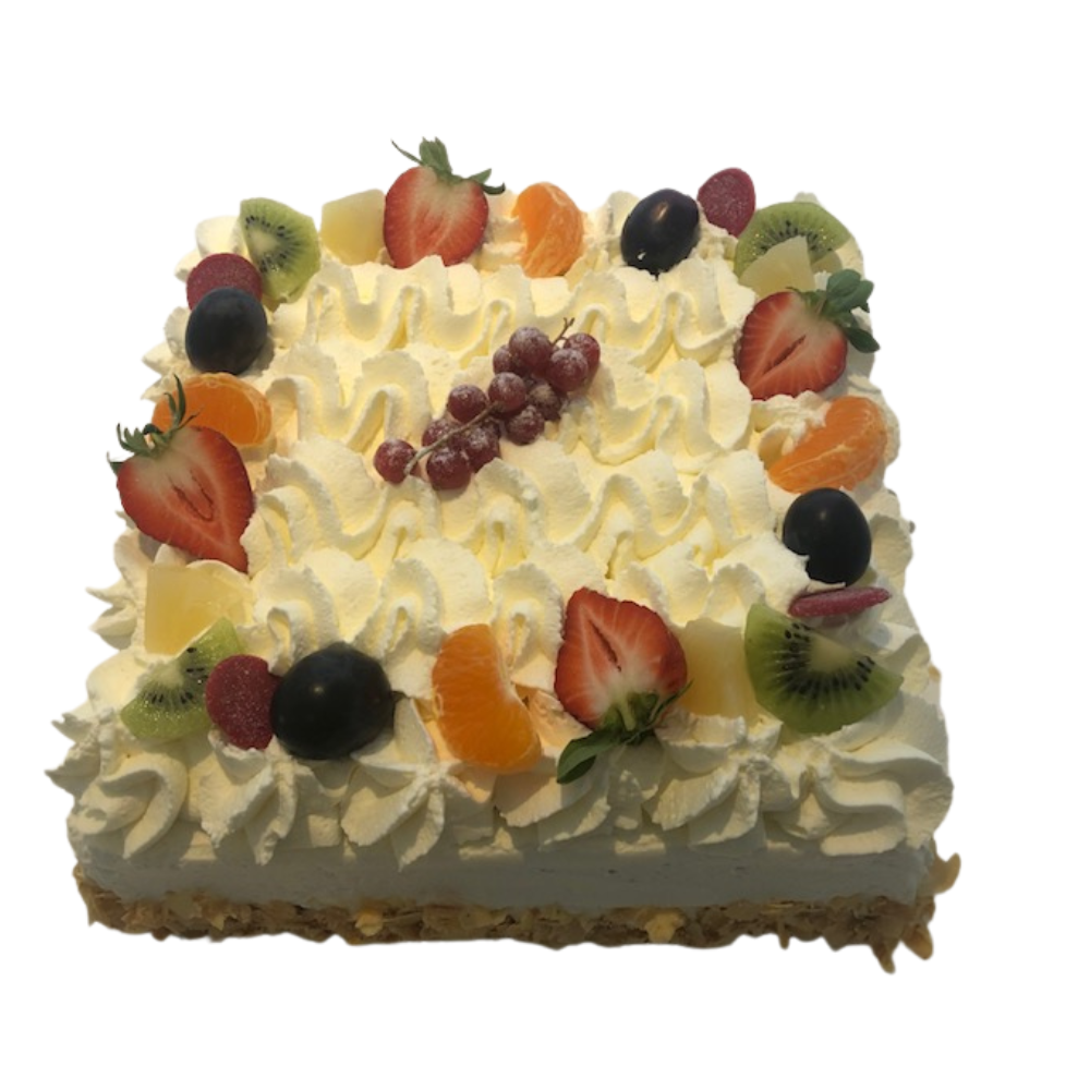 Slagroomtaart vierkant