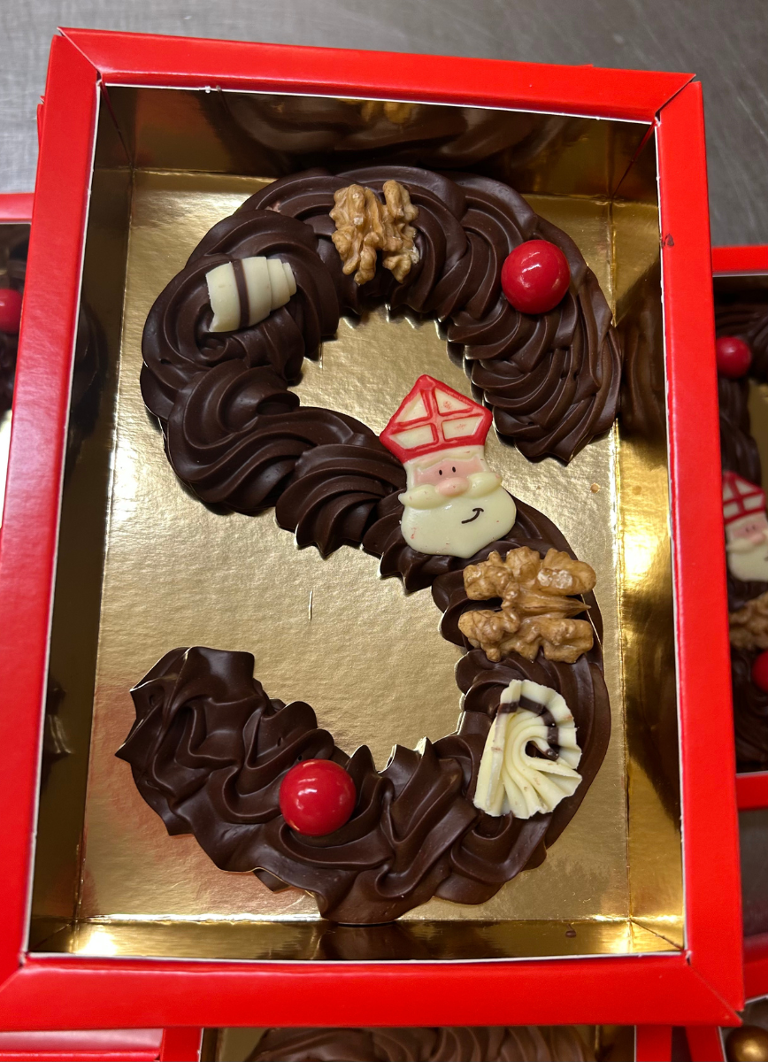 Chocoladeletter Gespoten Puur